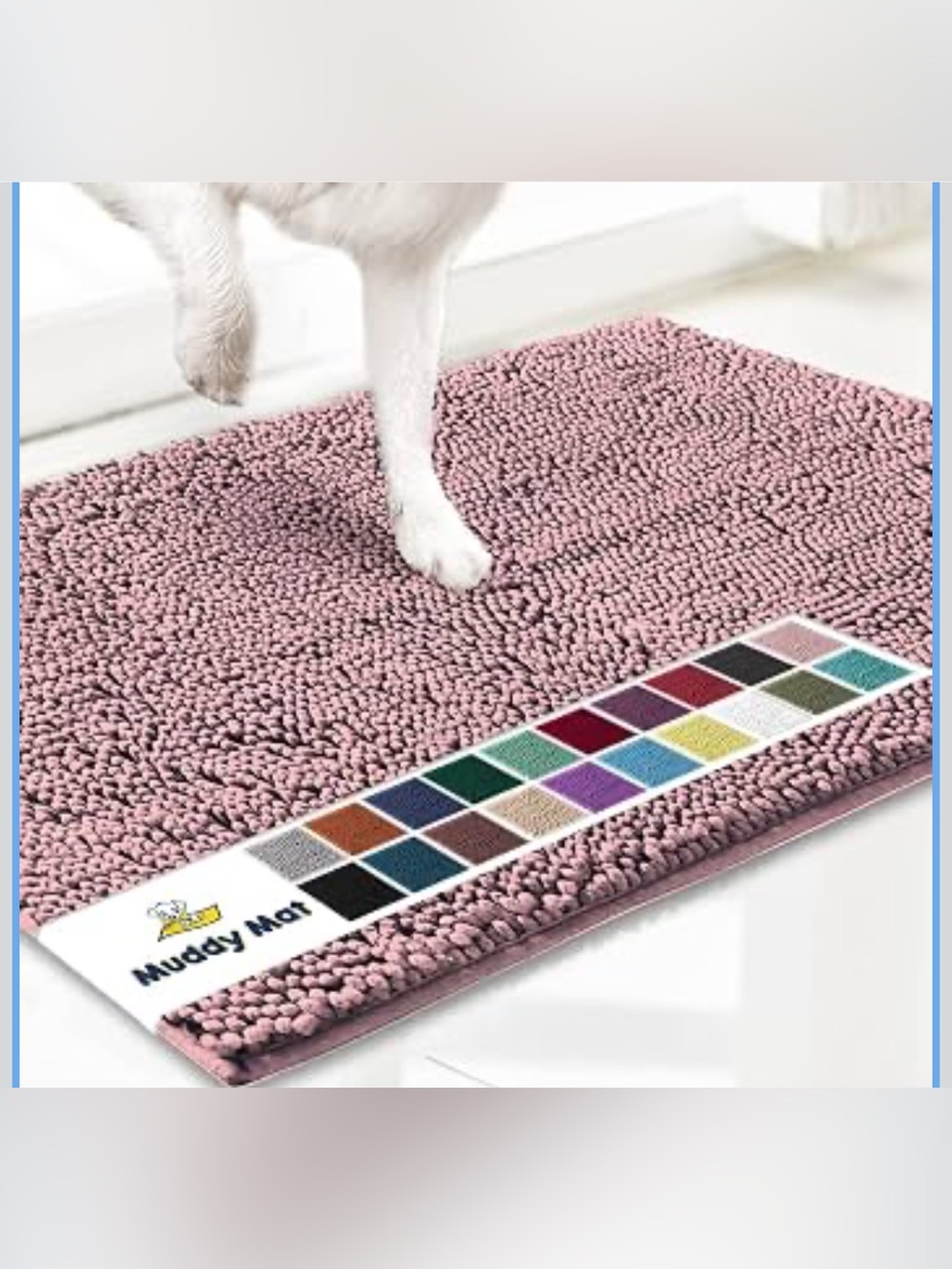 Muddy Mat® | Super Water Absorbent Door Mat Indoor,  light pink 48x60” new